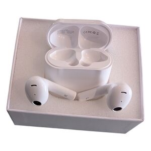 Wireless White Earbuds with Charging Case